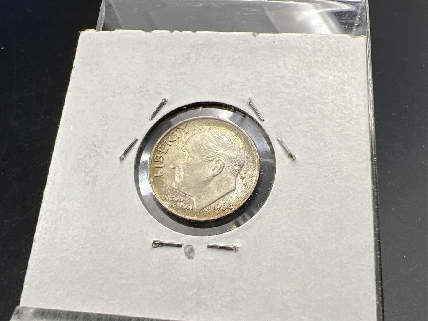 1964 10c Roosevelt Silver Dime Coin Neat Toning Reverse SK#A1a