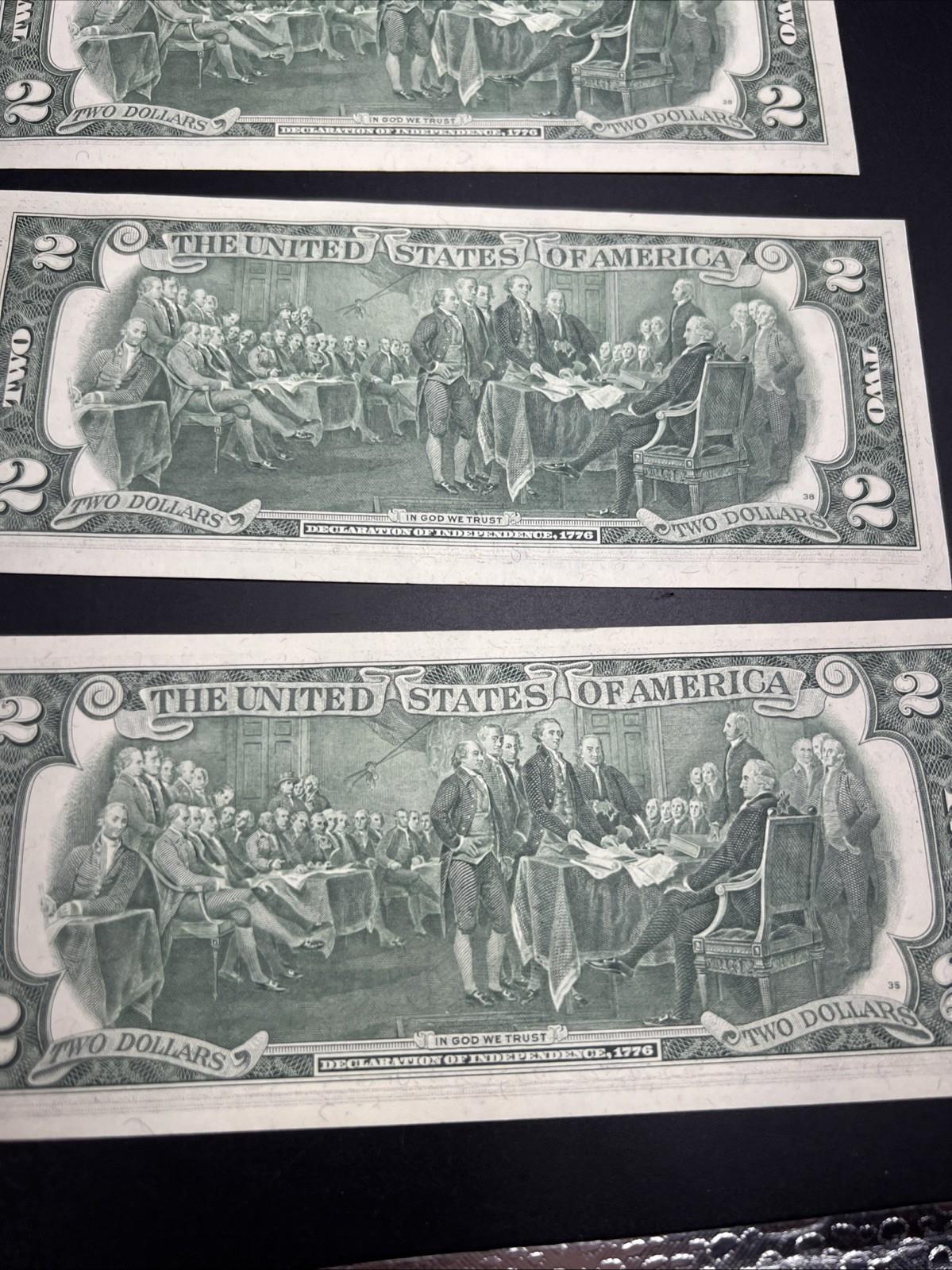 5 Consecutive 1976 $2 FRN Bicentennial Two Dollar Bills Choice UNC #039