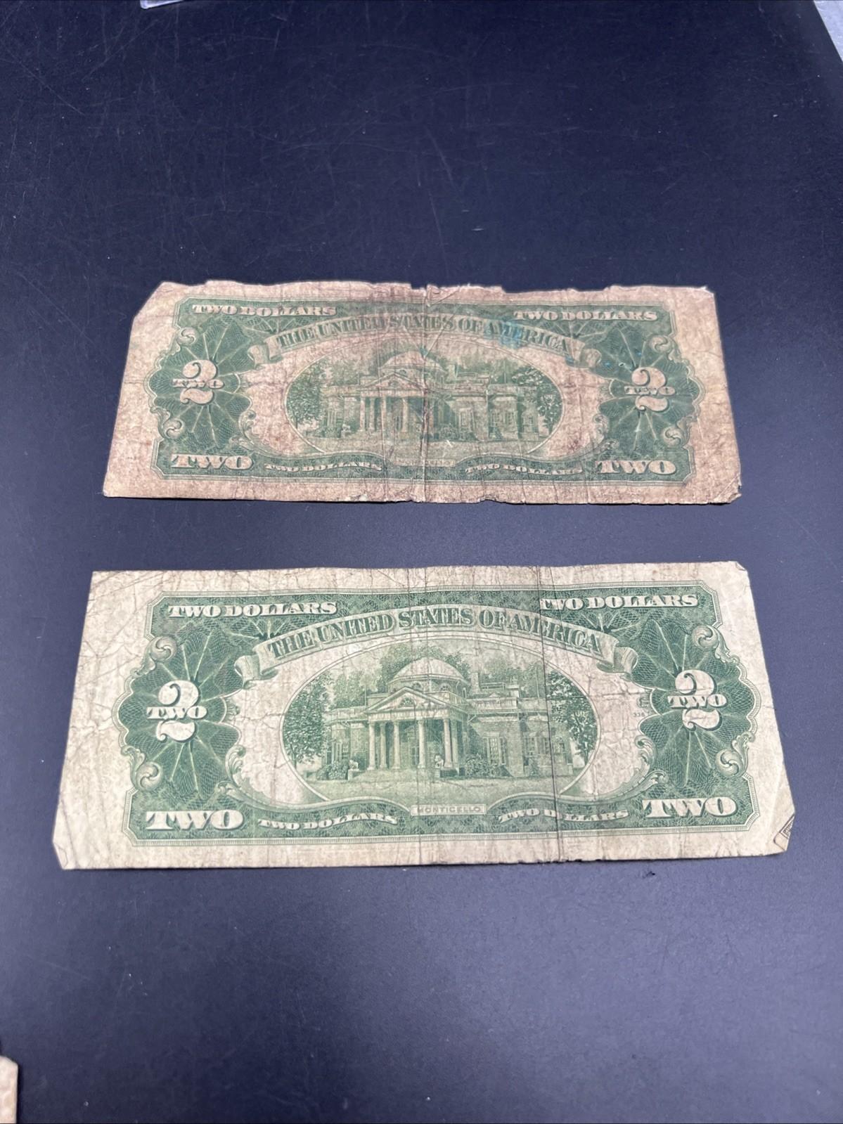 2 Note Set 1928 D $2 USN United States Notes Cull Very UGLY Circulated #37A