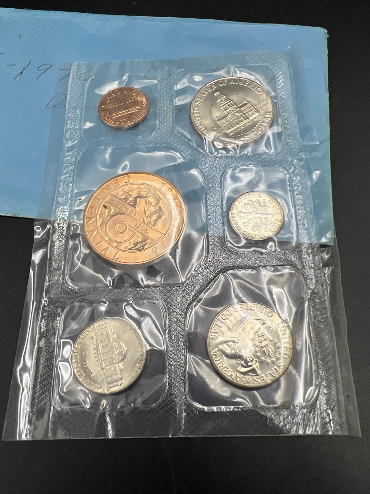 1976 D Denver Mint Bicentennial Souvenir Set BU Unc Coins & Medal W Envelope