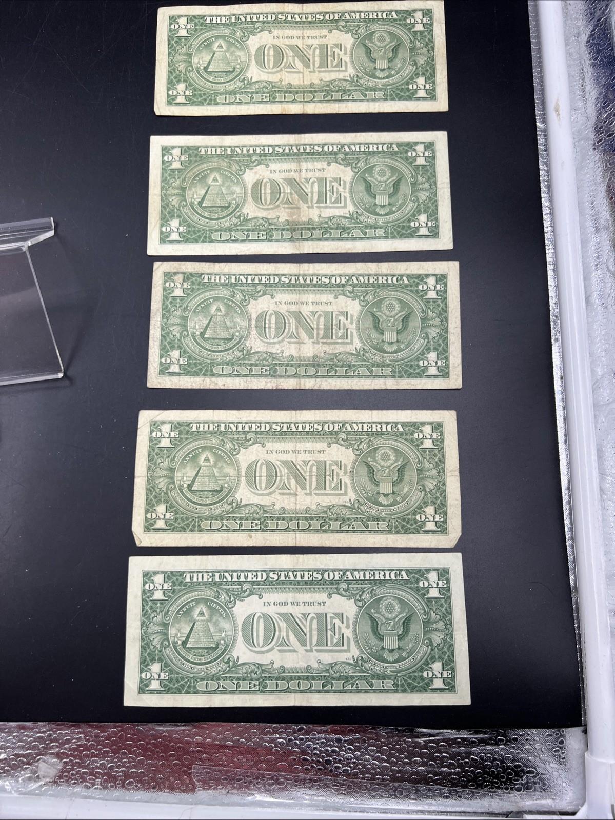 5 Note Lot 1957 * Star Note Silver Certificates VG / Fine Circ #039
