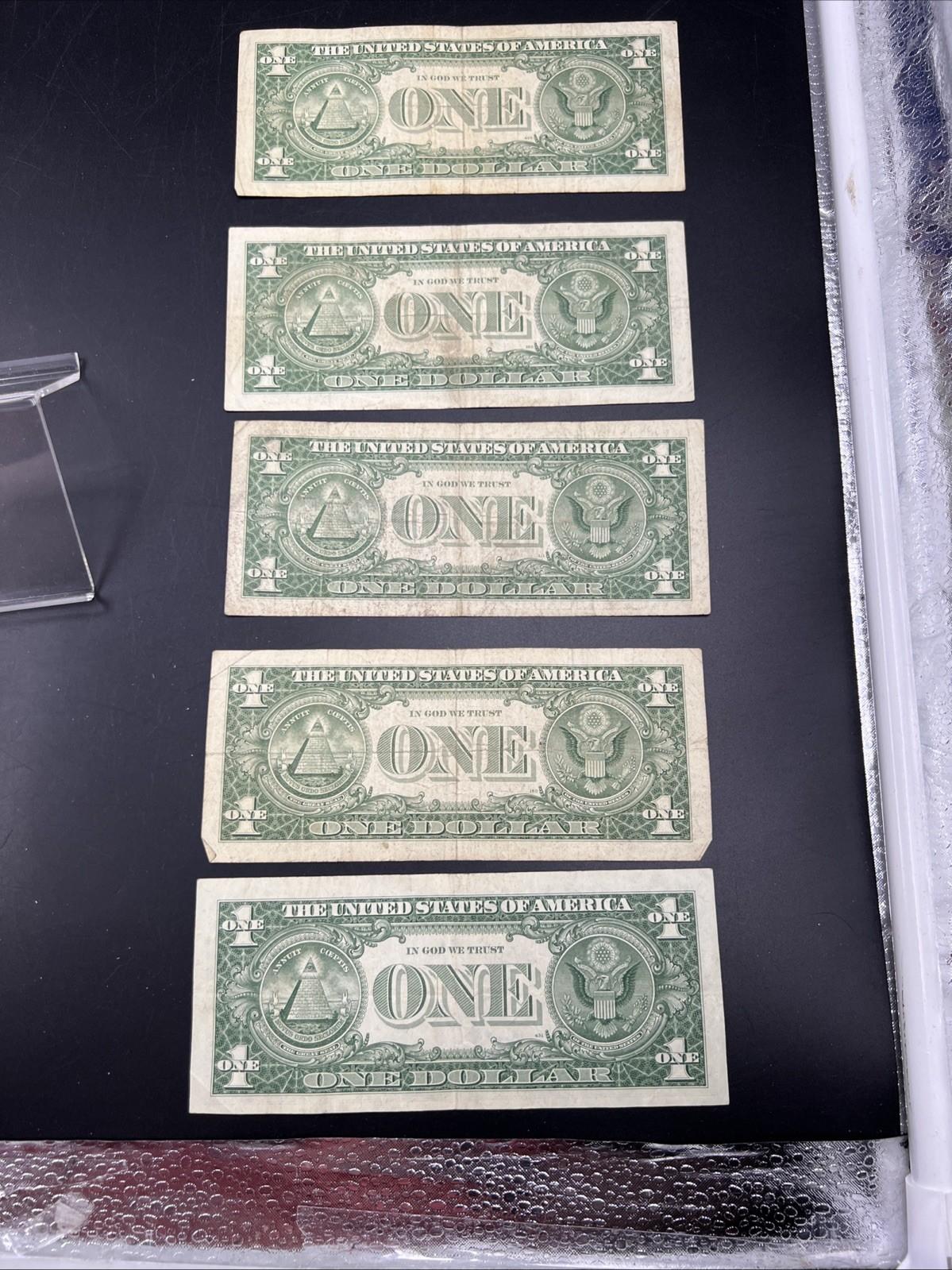 5 Note Lot 1957 * Star Note Silver Certificates VG / Fine Circ #039