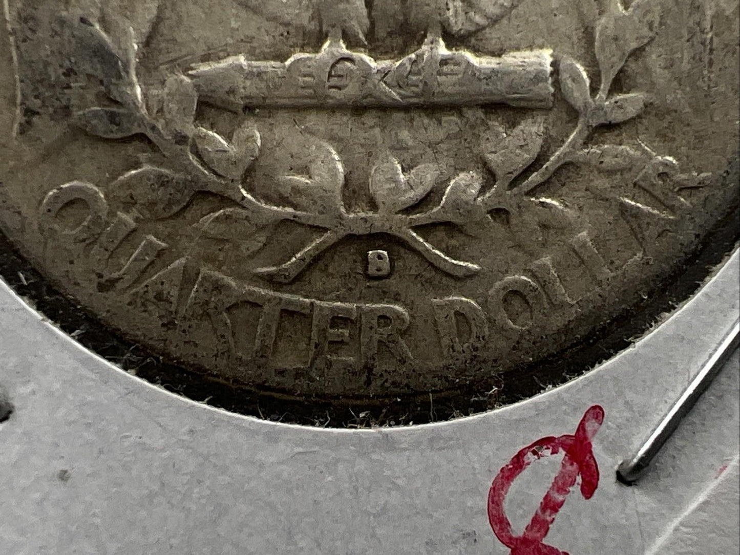 1950 S / D OMM Variety 25c Washington Silver Quarter Coin AG About Good