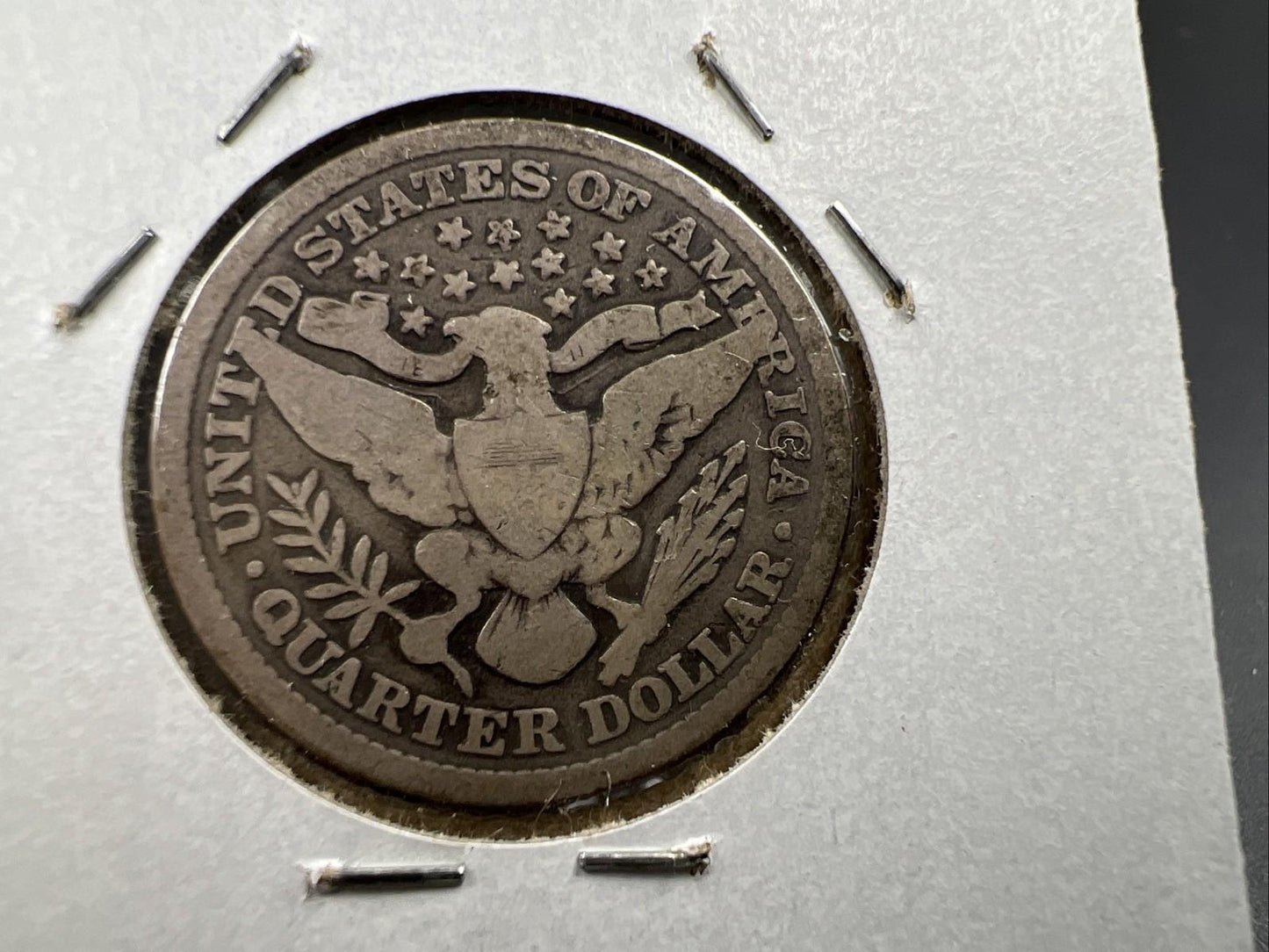 1898 P 25c Barber Silver Quarter Coin Good Circ SKU#A