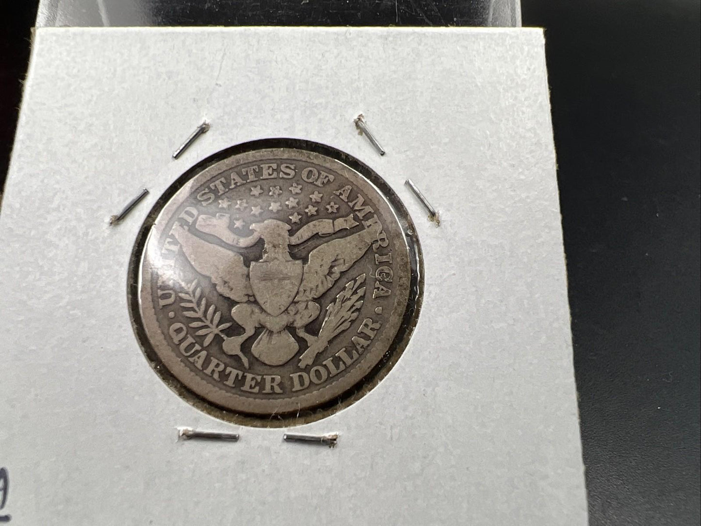 1898 P 25c Barber Silver Quarter Coin Good Circ SKU#A