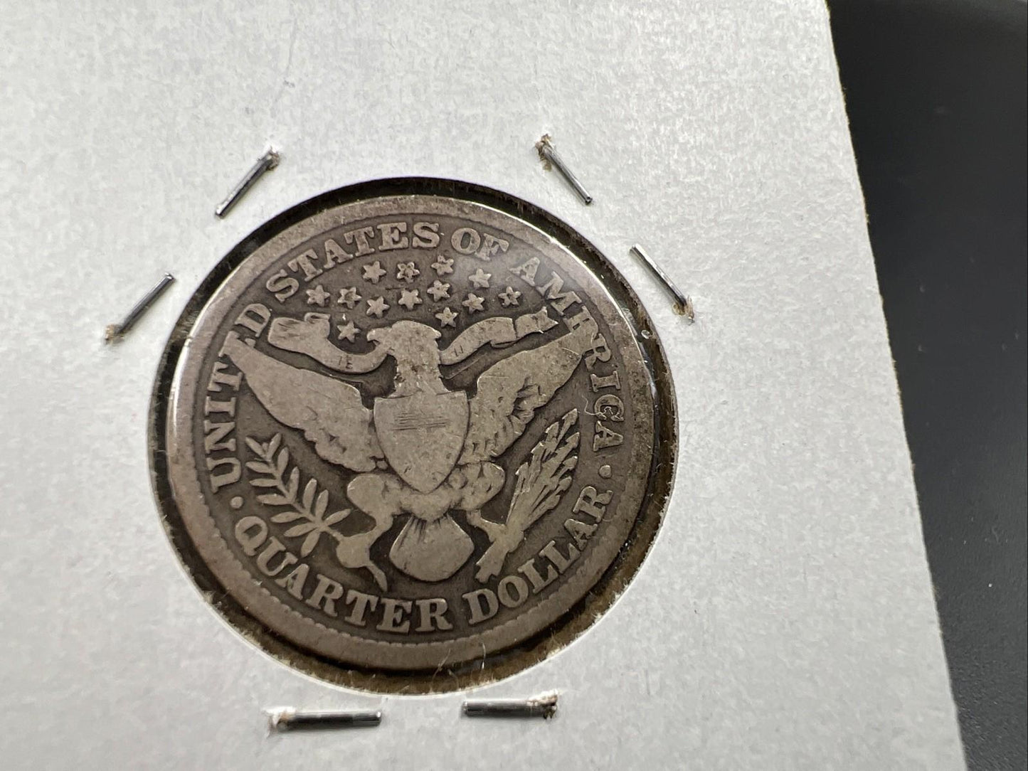 1898 P 25c Barber Silver Quarter Coin Good Circ SKU#A