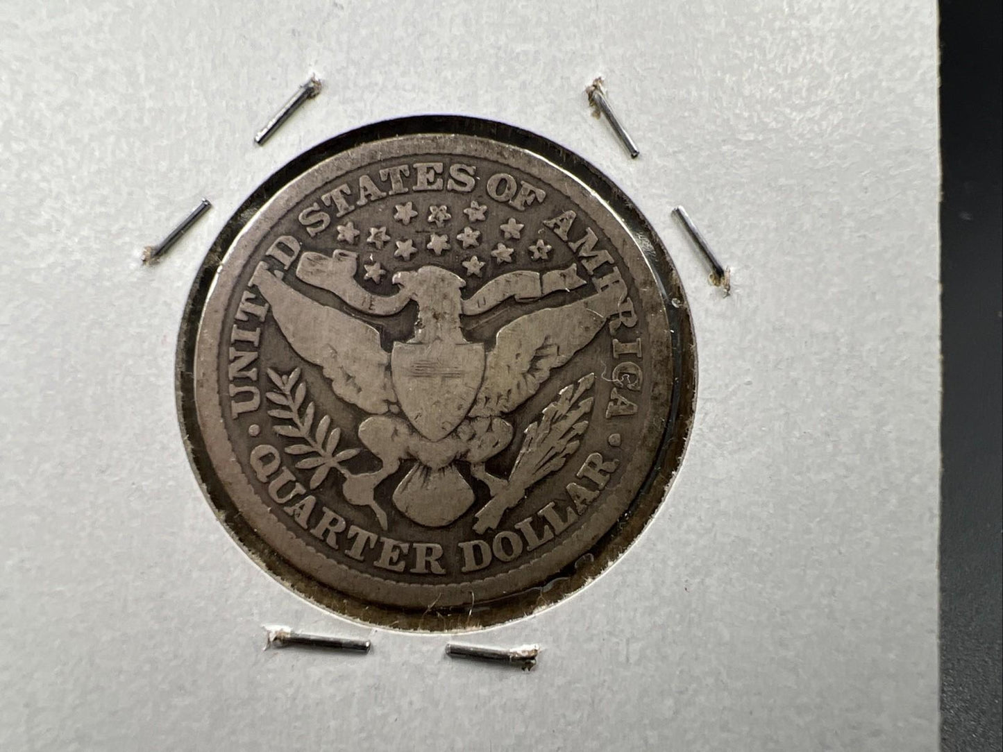 1898 P 25c Barber Silver Quarter Coin Good Circ SKU#A