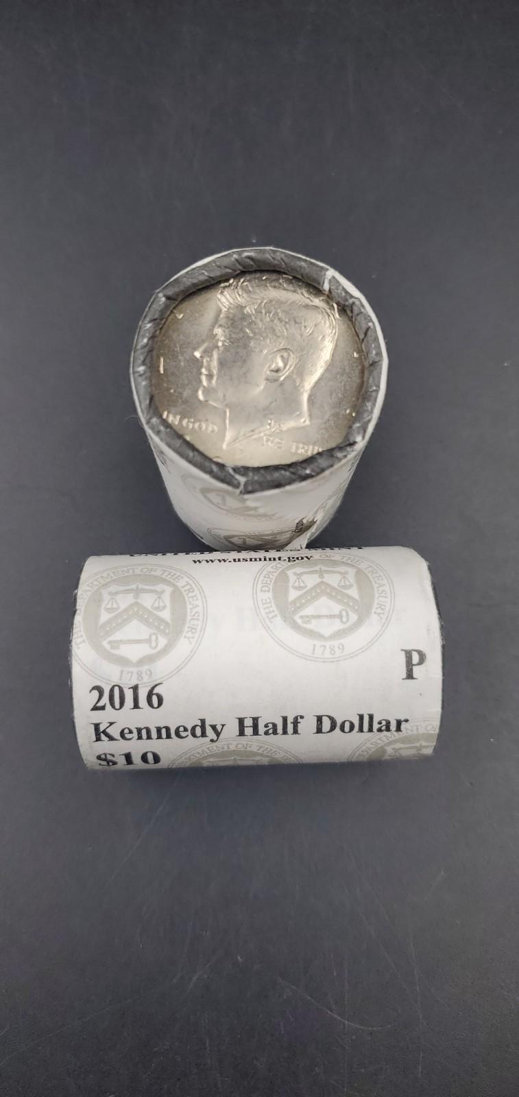 2016 P JFK 50c Kennedy Half Dollar US Mint OBW Roll US 20 Coins BU UNC