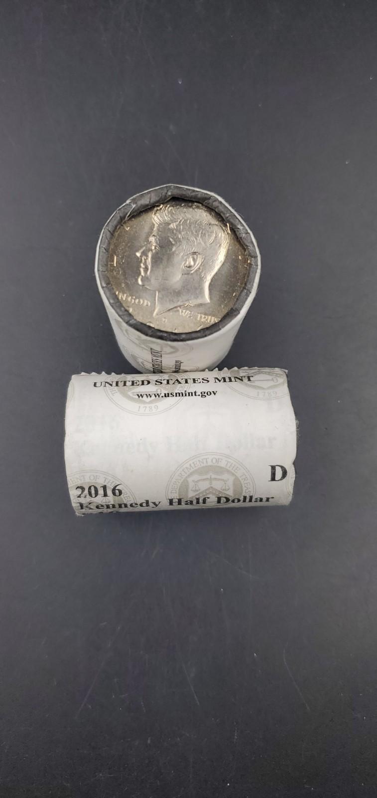 2016 D JFK 50c Kennedy Half Dollar US Mint OBW Roll US 20 Coins BU UNC