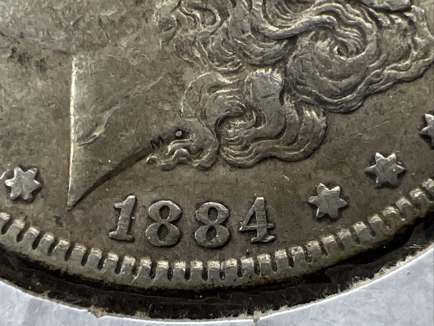 1884 P $1 Morgan Silver Dollar Coin VAM 3 Dot Initials Top 100 CH VF Very Fine