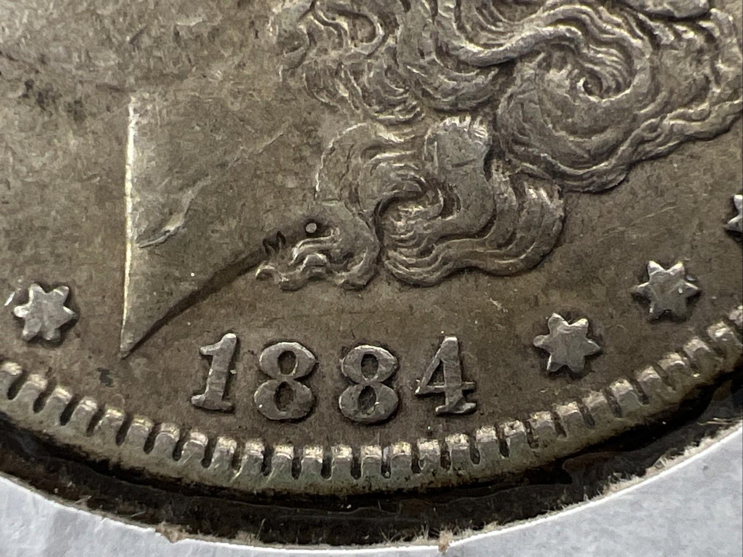 1884 P $1 Morgan Silver Dollar Coin VAM 3 Dot Initials Top 100 CH VF Very Fine