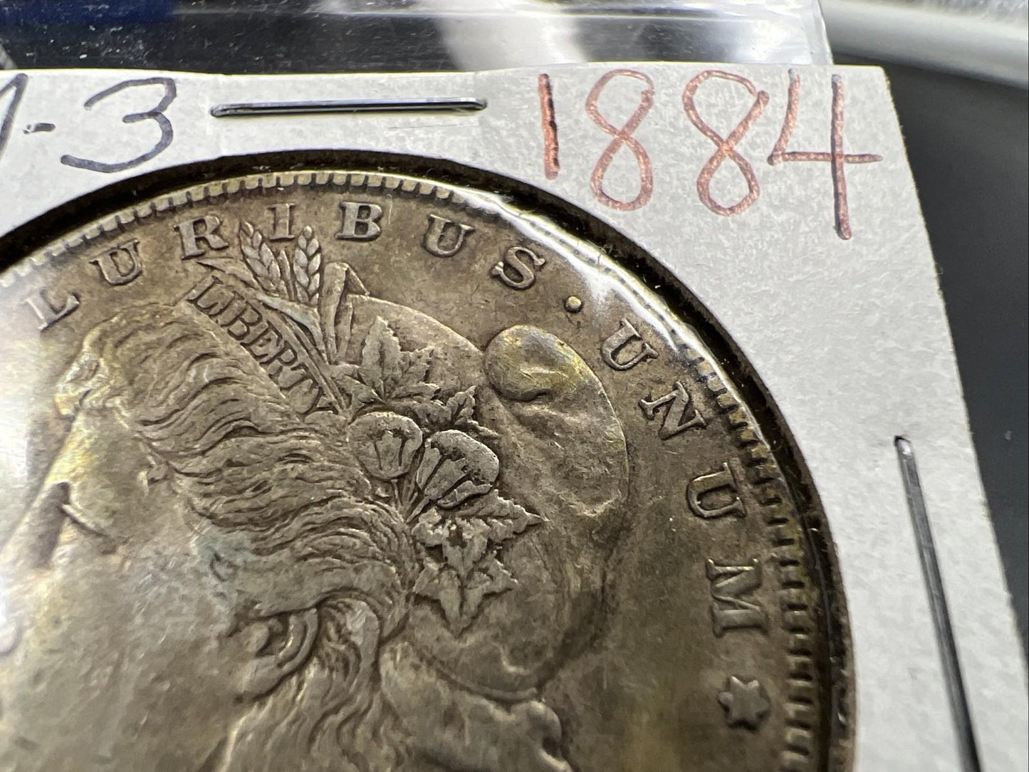 1884 P $1 Morgan Silver Dollar Coin VAM 3 Dot Initials Top 100 CH VF Very Fine