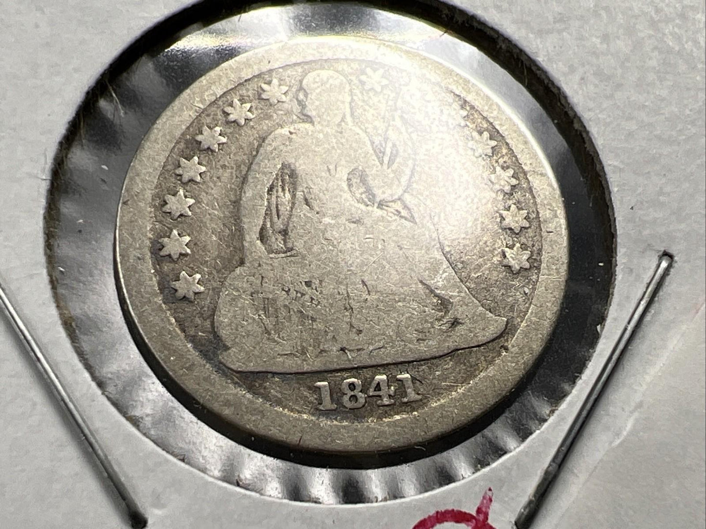 1841 10c Seated Liberty Dime Coin Choice G Good Circ SK#A