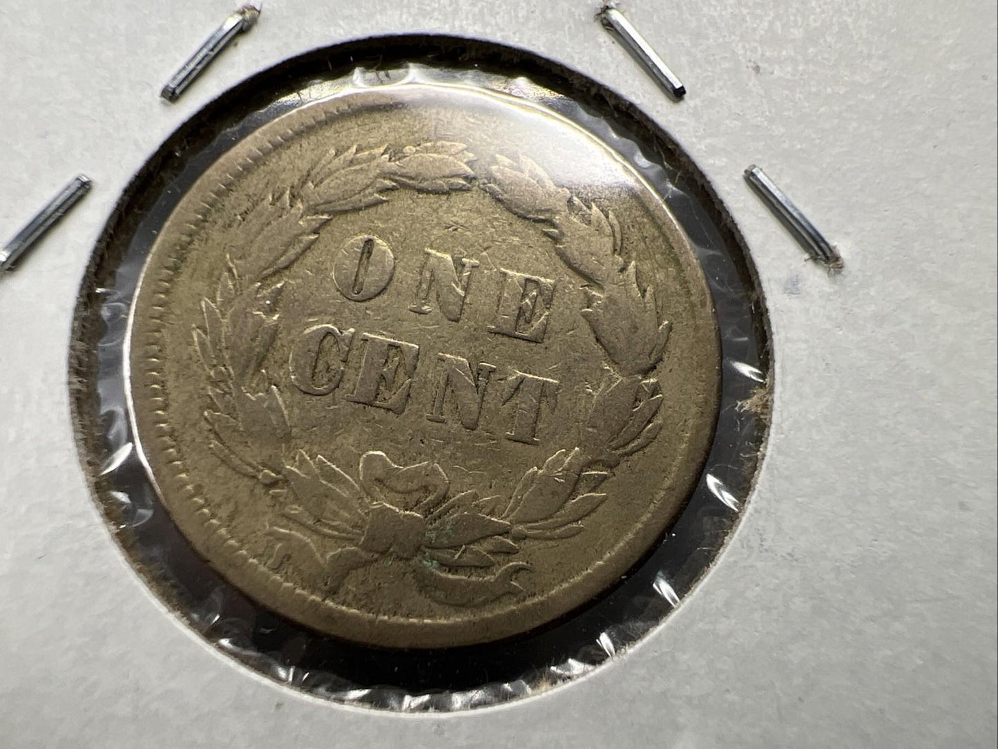 1859 1c Indian Head Cent Penny Choice Fine Circ Struck Thru Grease Obverse SKU#A