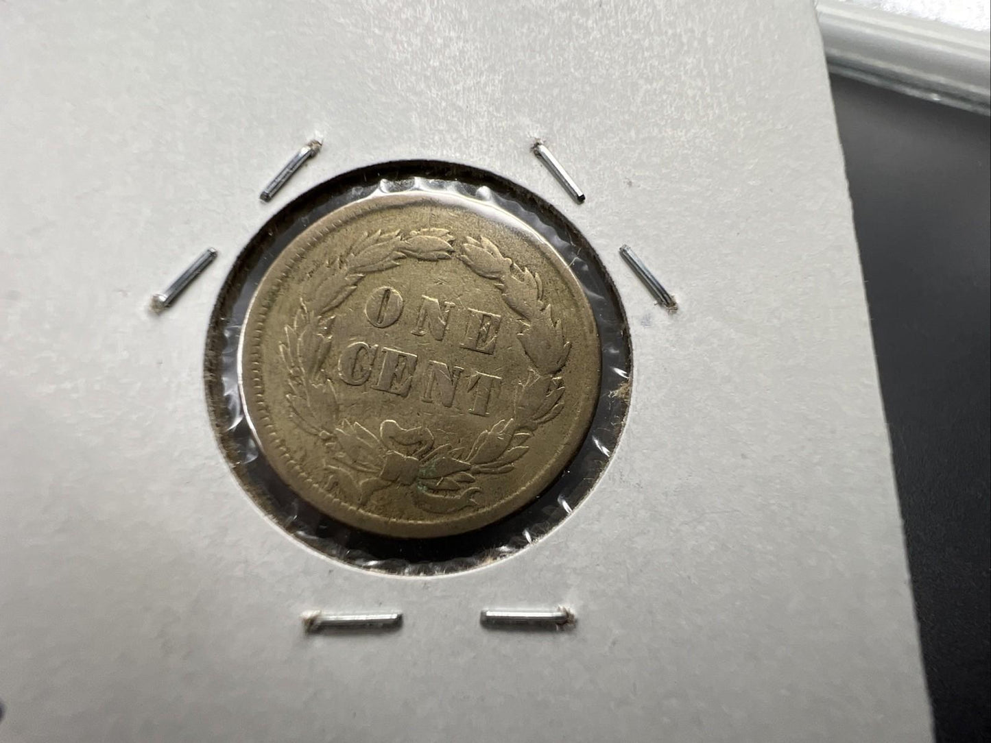 1859 1c Indian Head Cent Penny Choice Fine Circ Struck Thru Grease Obverse SKU#A