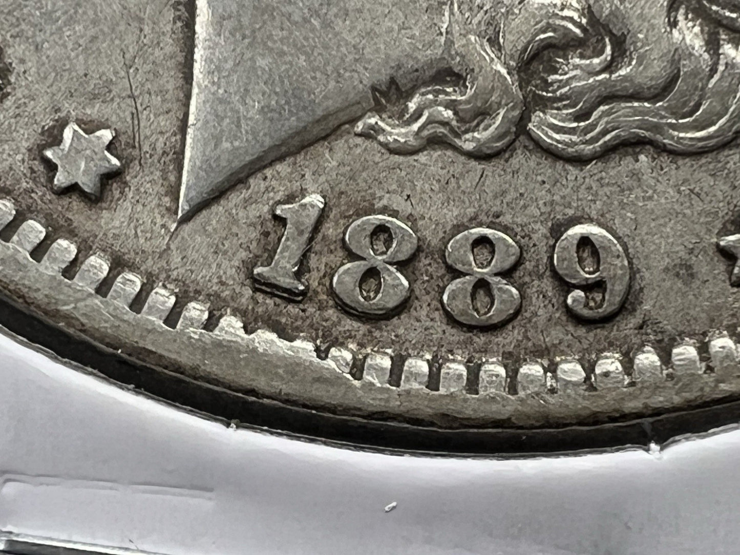 1889 O $1 Morgan Silver Dollar Coin VAM 5 Double Date XF EF Extra Fine Circ
