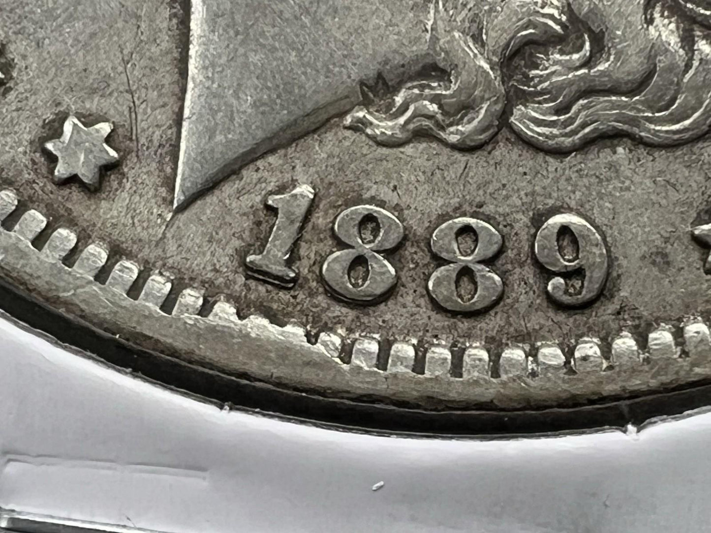 1889 O $1 Morgan Silver Dollar Coin VAM 5 Double Date XF EF Extra Fine Circ