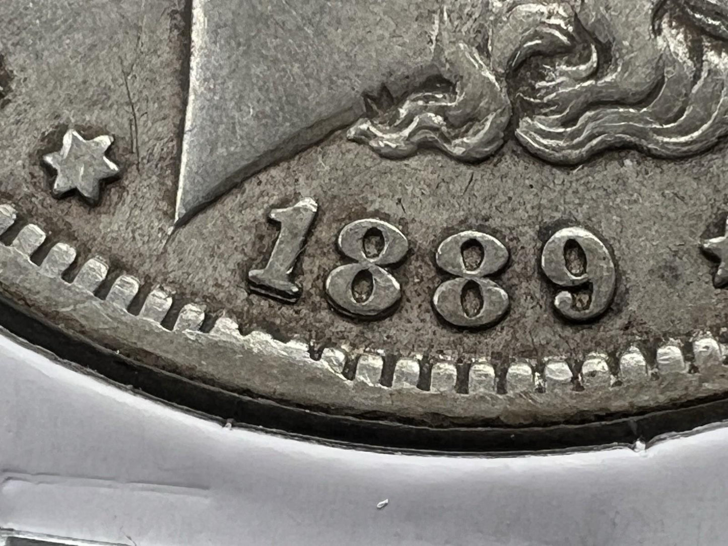 1889 O $1 Morgan Silver Dollar Coin VAM 5 Double Date XF EF Extra Fine Circ