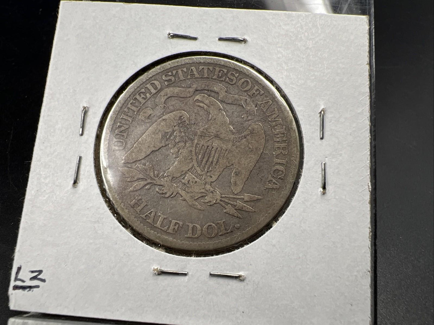 1870 50c Seated Liberty Silver Half Dollar AG / G Details OBV Scratch