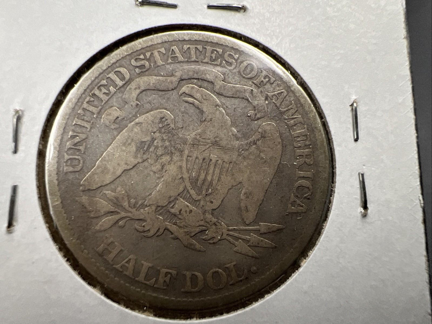 1870 50c Seated Liberty Silver Half Dollar AG / G Details OBV Scratch