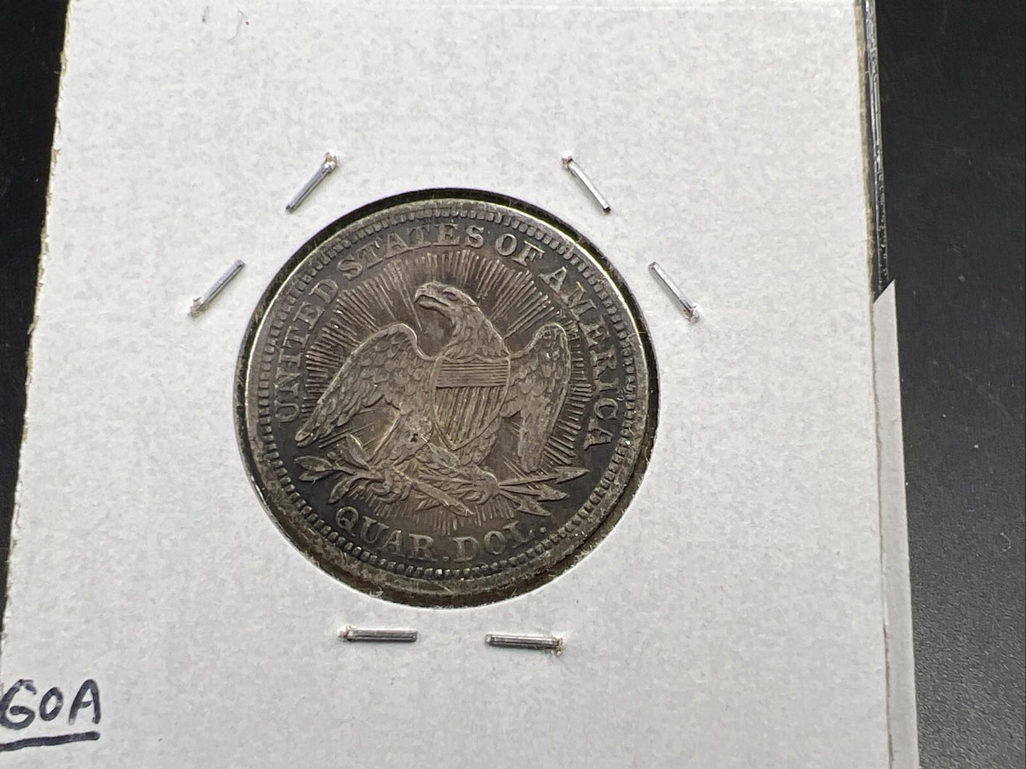 1853 25C Seated Liberty Silver Quarter Coin Choice VF Very Fine Neat Toning