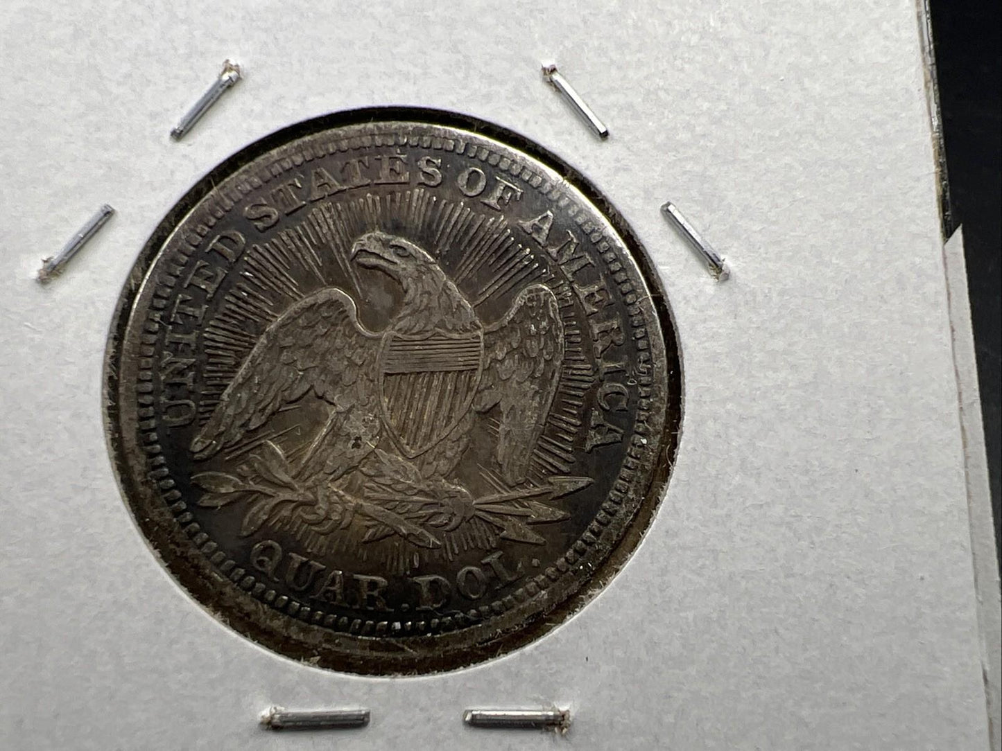 1853 25C Seated Liberty Silver Quarter Coin Choice VF Very Fine Neat Toning