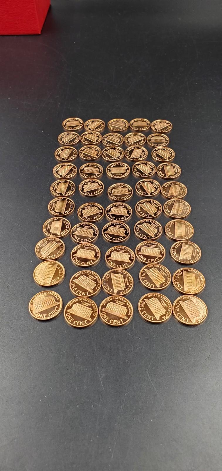 50 Coin Roll 2006-S Lincoln Memorial Proof Pennies 1c Coins San Francisco Cents