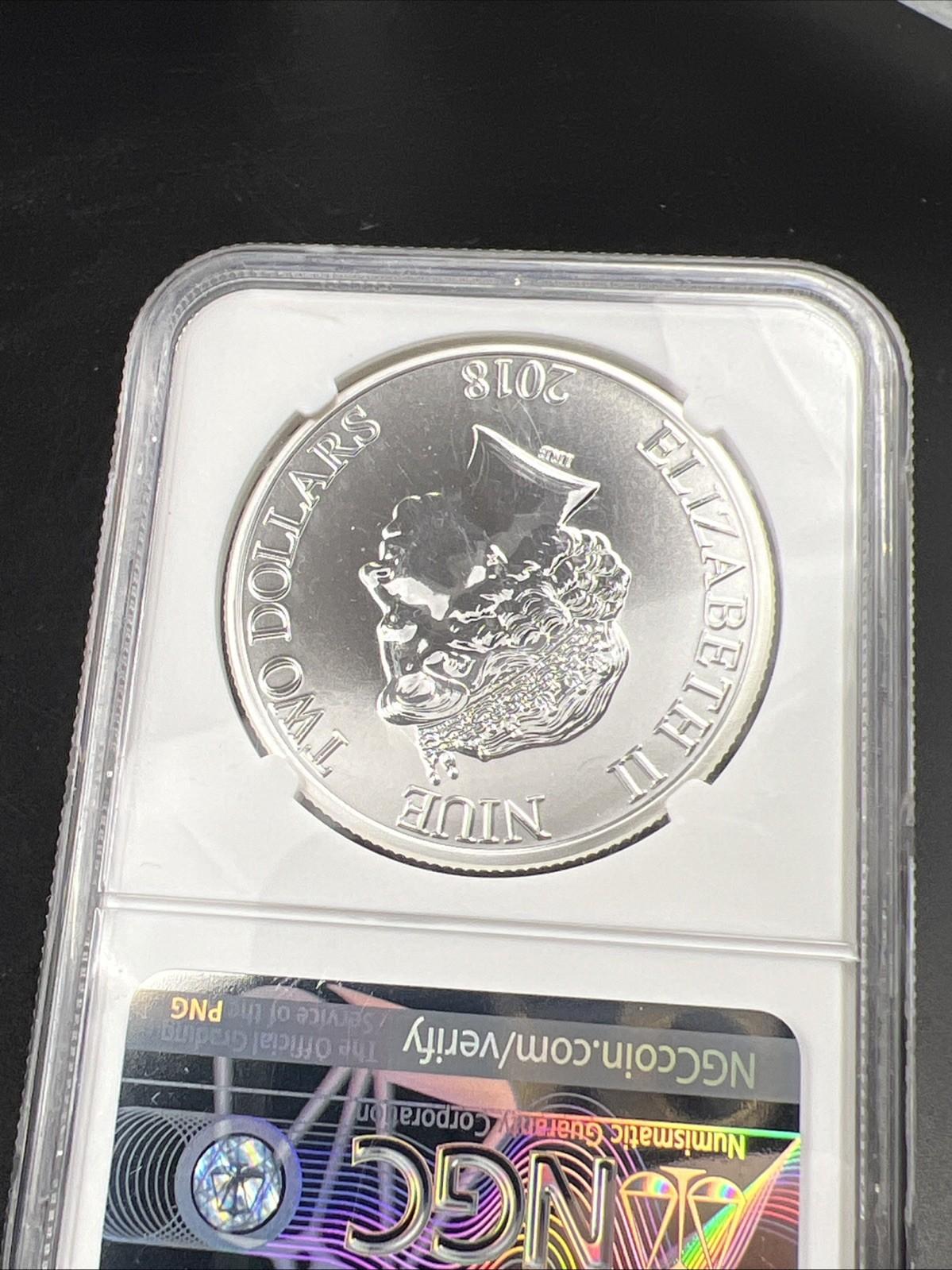 2018 Nieu Star Wars Stormtrooper MS70 1 Oz Silver Coin #089 NGC Certified