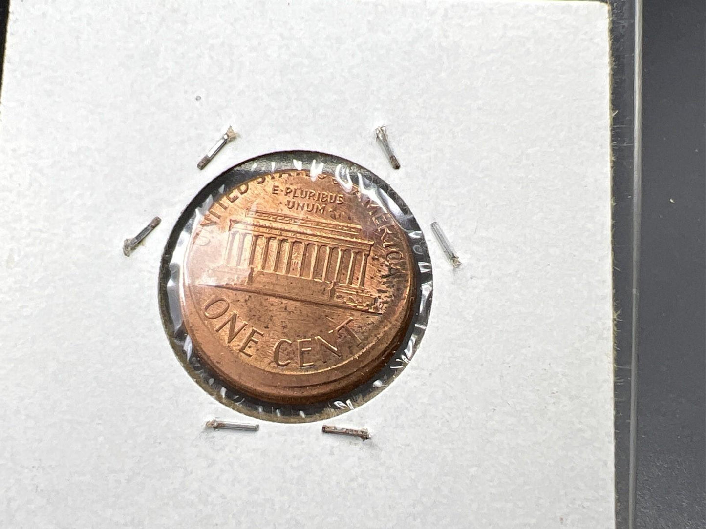 1988 1c Lincoln Memorial Cent Penny 5% Off Center Error BU UNC SKU#Z Toning