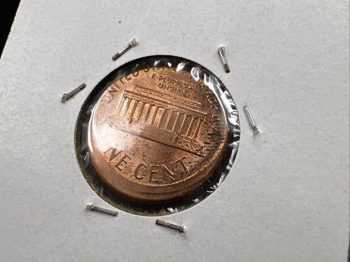 1988 1c Lincoln Memorial Cent Penny 5% Off Center Error BU UNC SKU#Z Toning