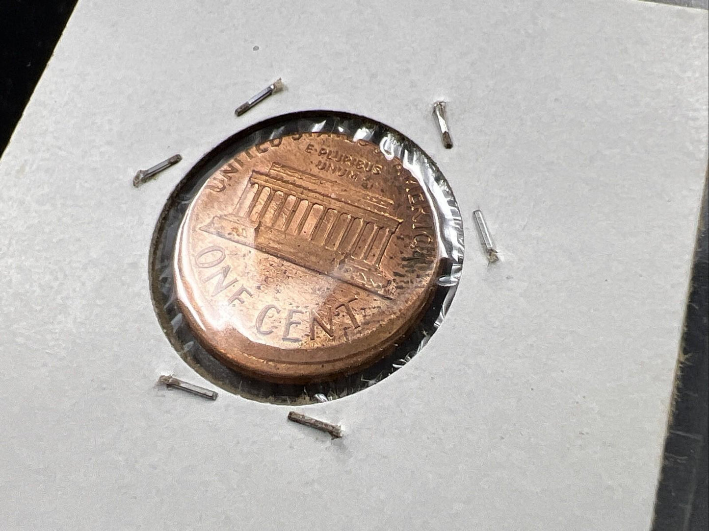 1988 1c Lincoln Memorial Cent Penny 5% Off Center Error BU UNC SKU#Z Toning