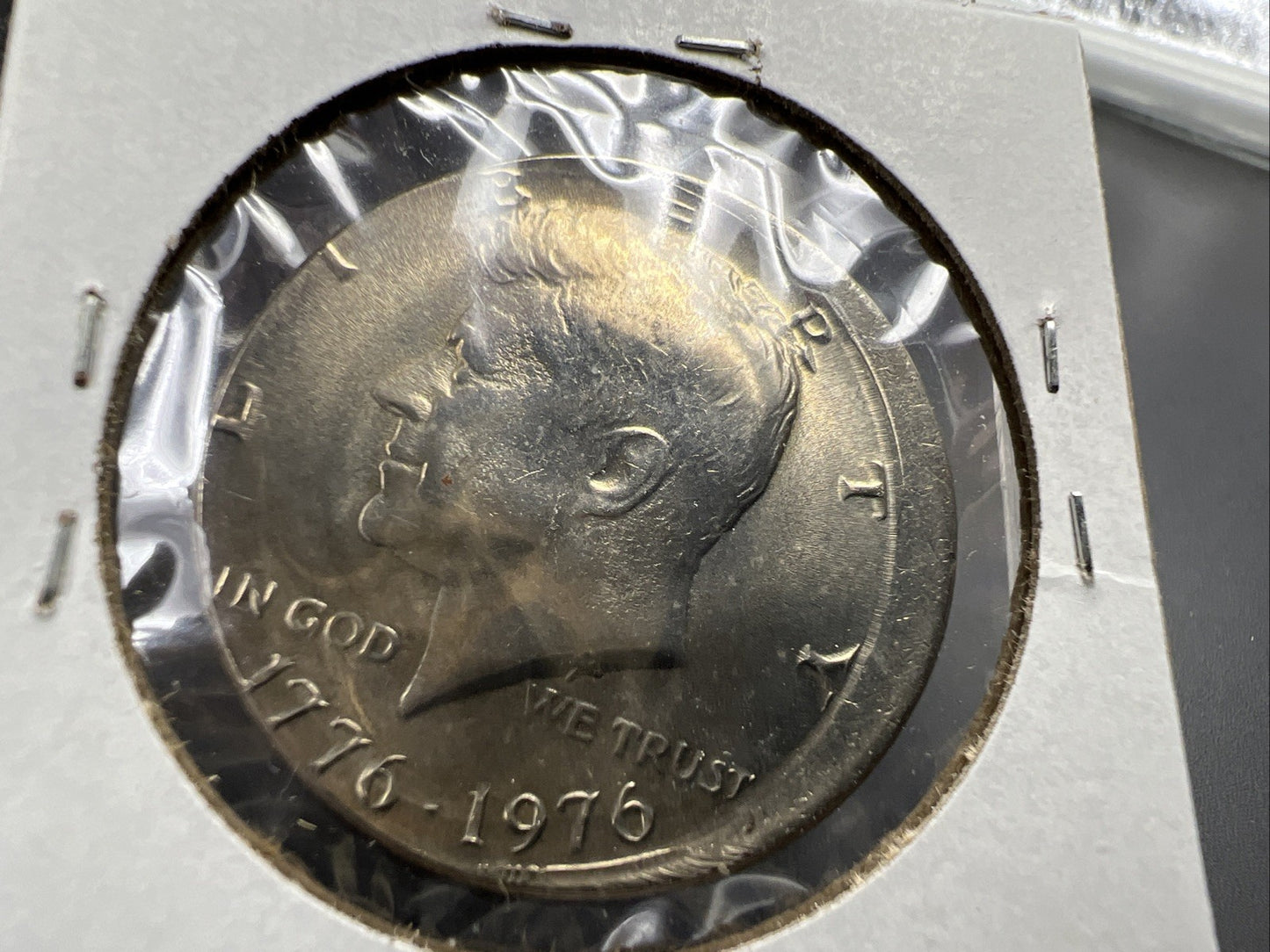 1976 P 50c Kennedy Half Dollar Coin Broadstrike Error CH UNC Details Wheelmark