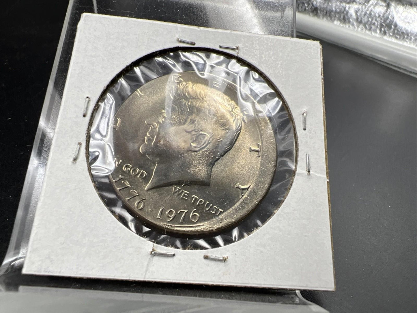 1976 P 50c Kennedy Half Dollar Coin Broadstrike Error CH UNC Details Wheelmark