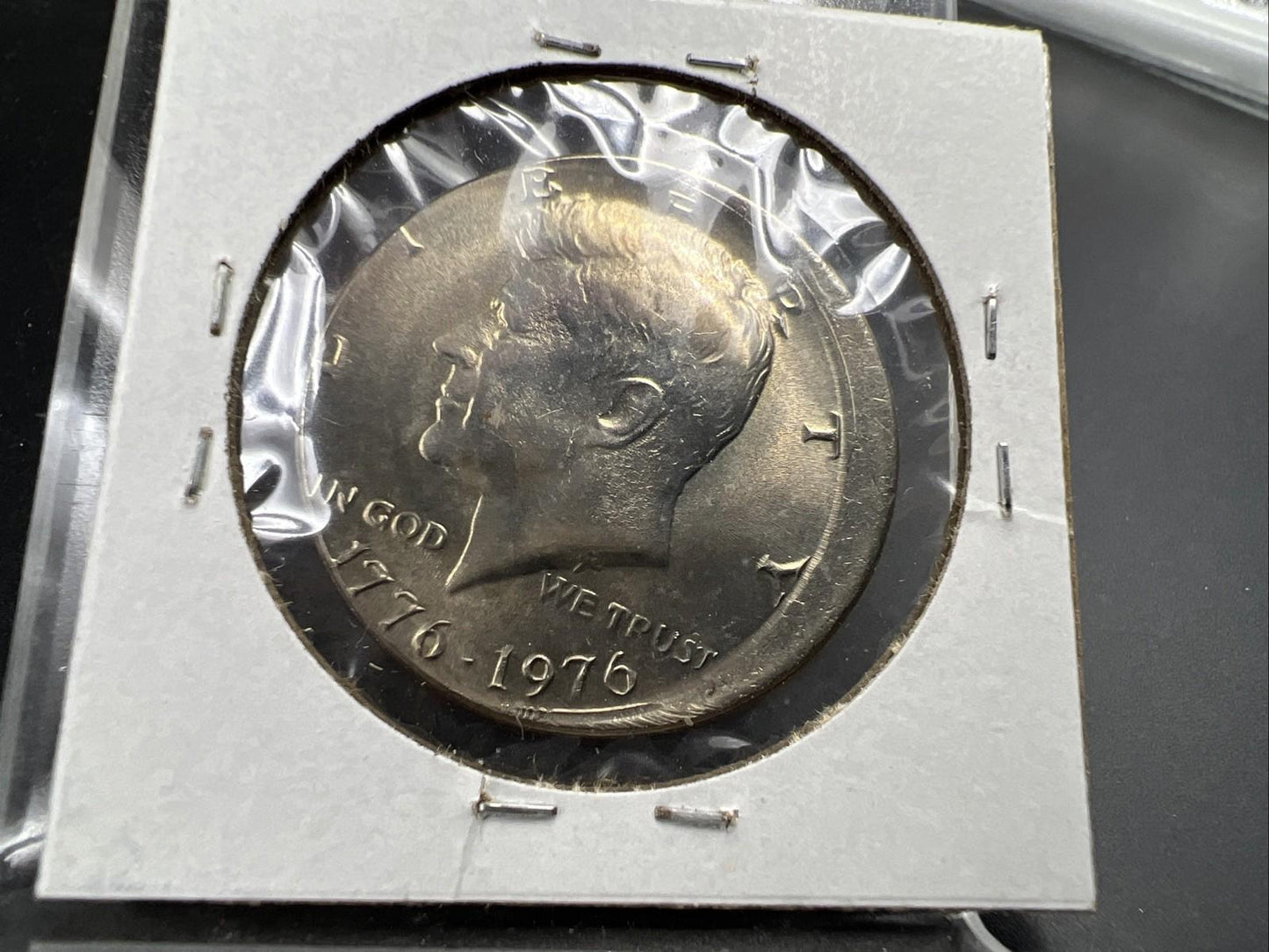 1976 P 50c Kennedy Half Dollar Coin Broadstrike Error CH UNC Details Wheelmark