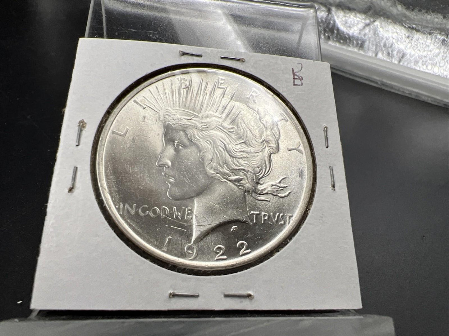 1922 P $1 Peace Silver Dollar Coin CH BU UNC Die Break on Wing VAM SK#B