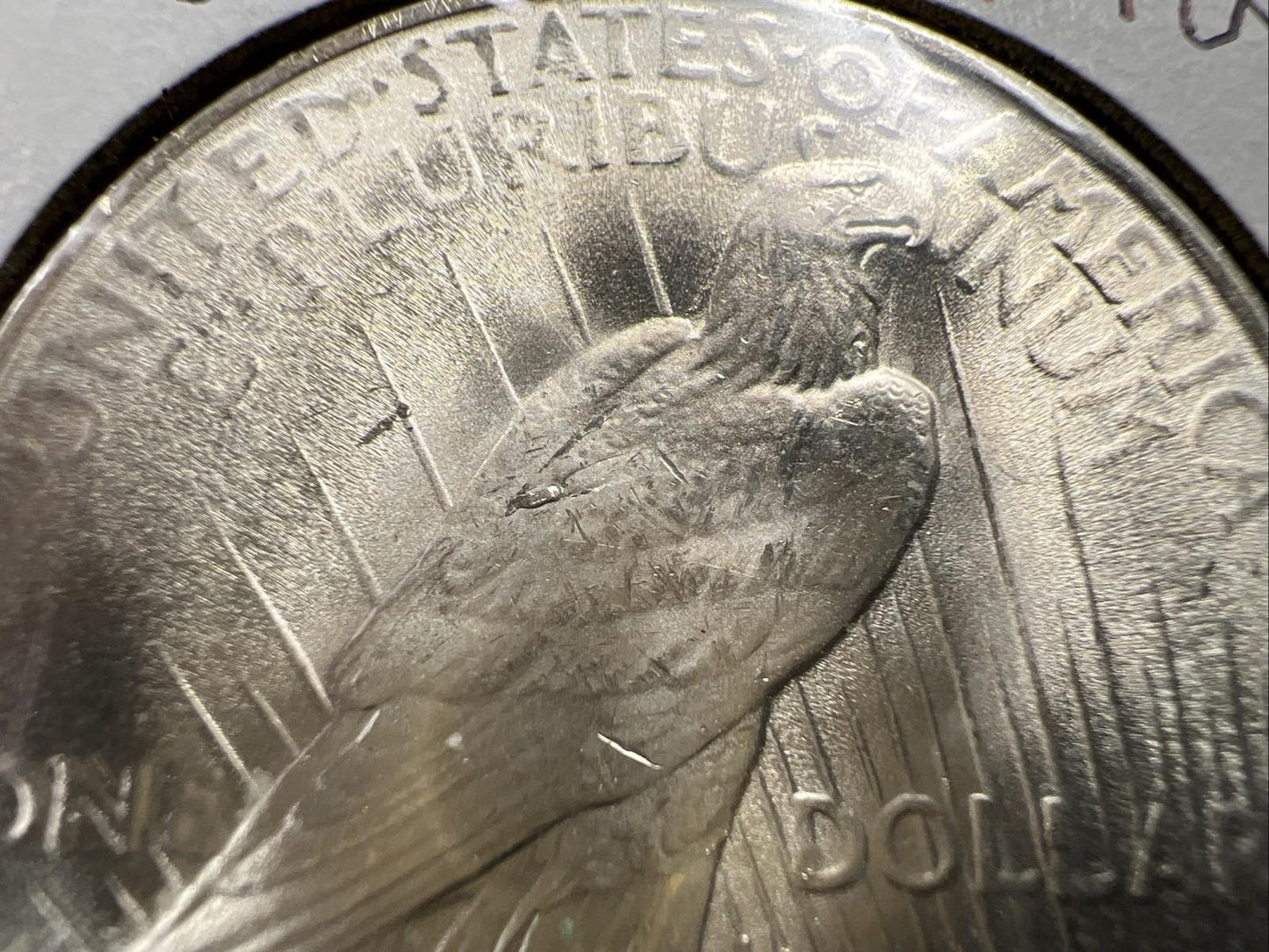 1922 P $1 Peace Silver Dollar Coin CH BU UNC Die Break on Wing VAM SK#A