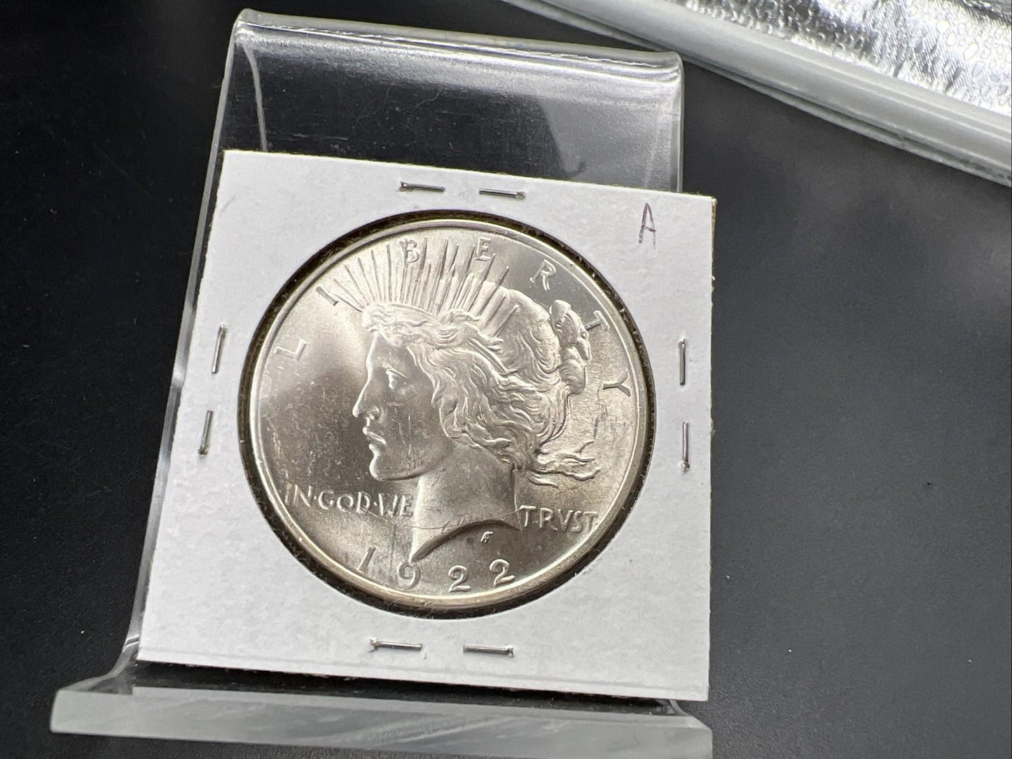 1922 P $1 Peace Silver Dollar Coin CH BU UNC Die Break on Wing VAM SK#A