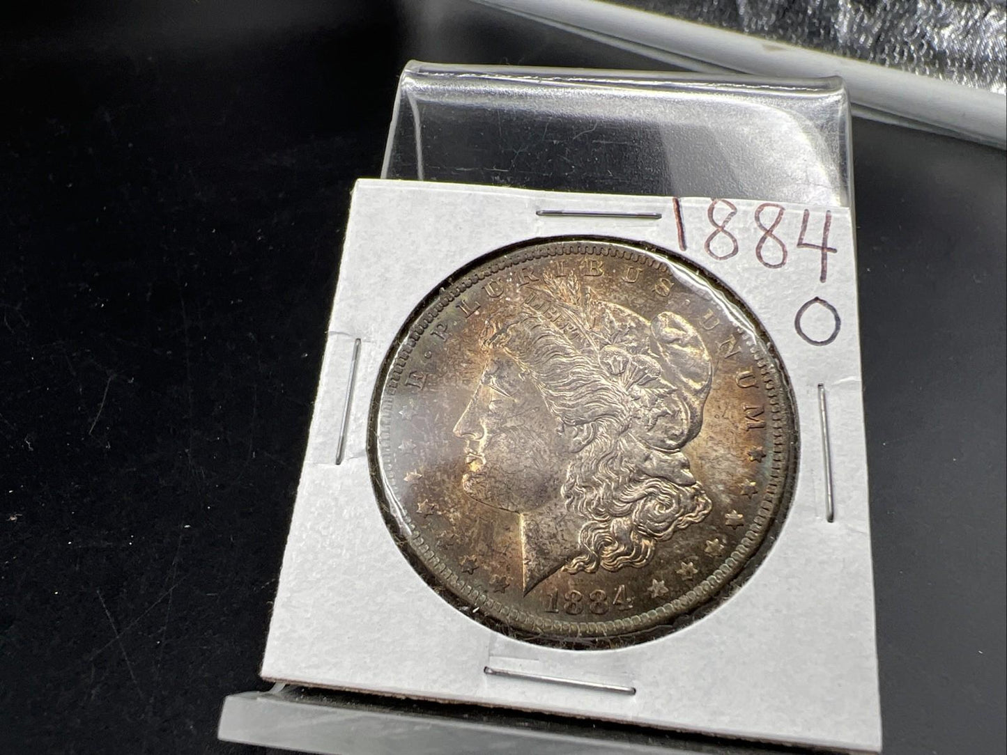 1884 O $1 Morgan Silver Dollar Coin BU UNC Nice Toning Toner SK#1A