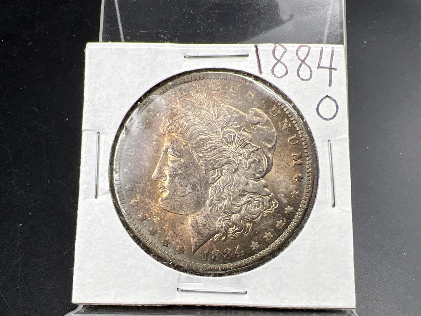 1884 O $1 Morgan Silver Dollar Coin BU UNC Nice Toning Toner SK#1A