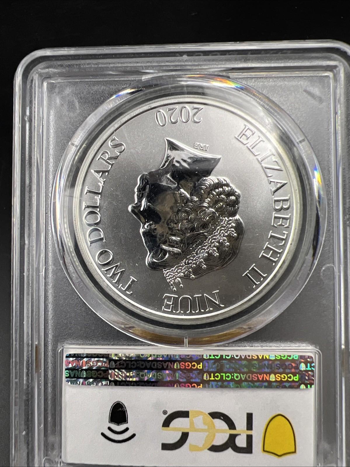 2020 Nieu Star Wars Darth Vader MS69 1 Oz Silver Coin PCGS #120