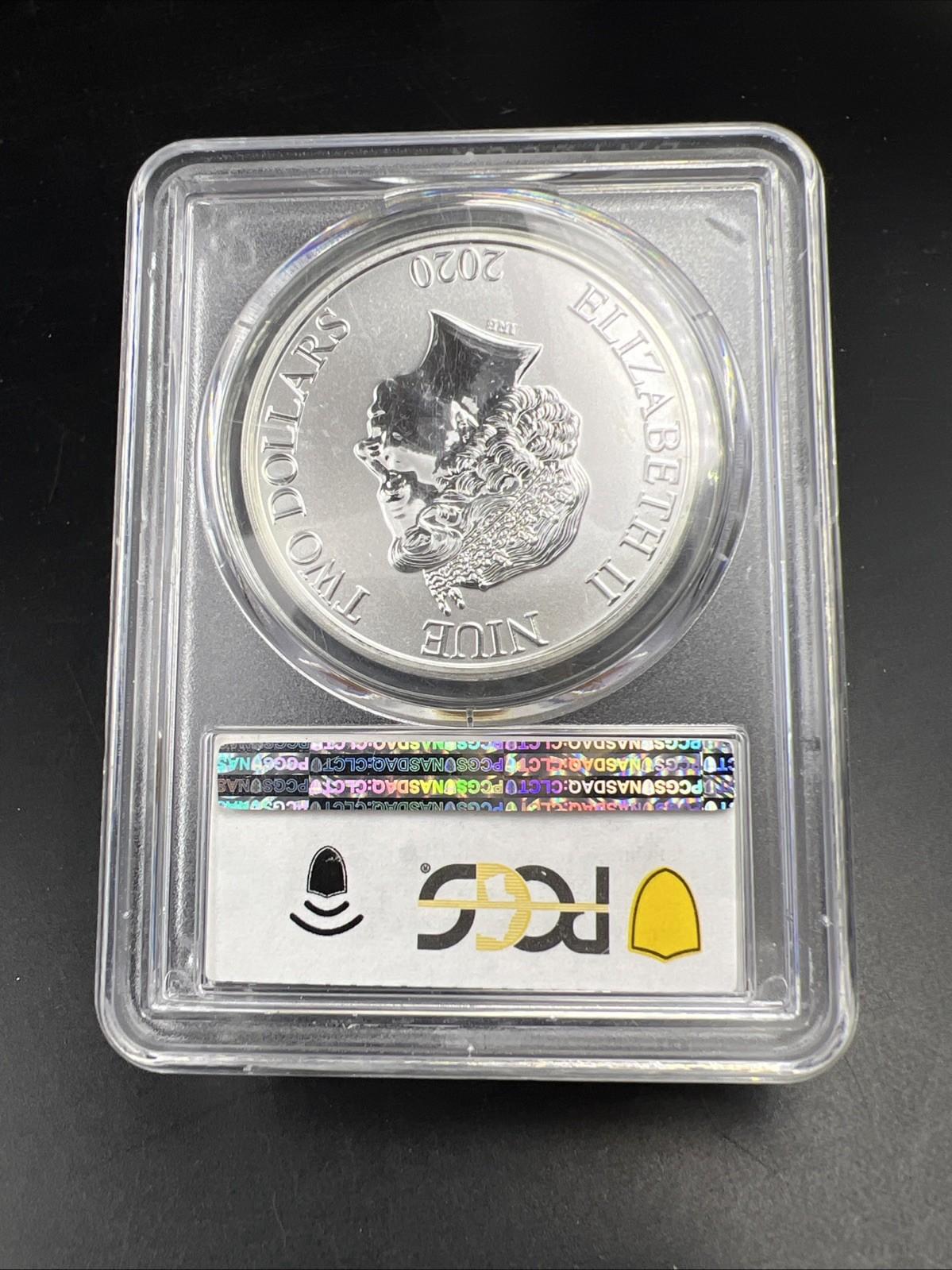 2020 Nieu Star Wars Darth Vader MS69 1 Oz Silver Coin PCGS #120