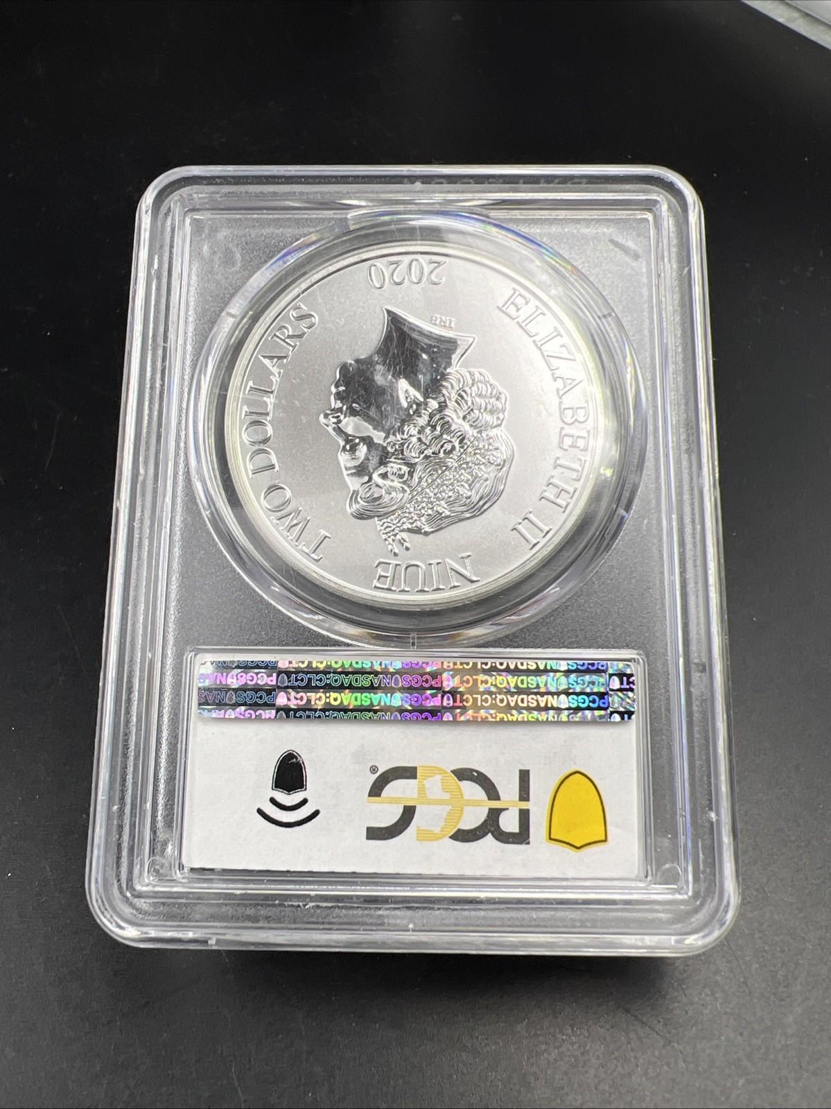 2020 Nieu Star Wars Darth Vader MS69 1 Oz Silver Coin PCGS #120