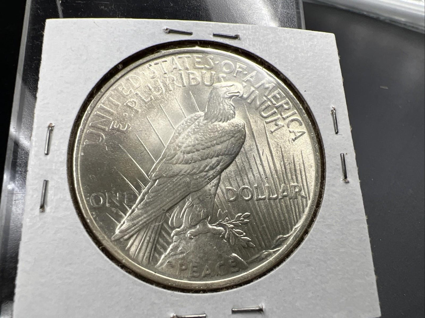 1923 P $1 Peace Silver Dollar Coin Planchet Flaw Error UNC