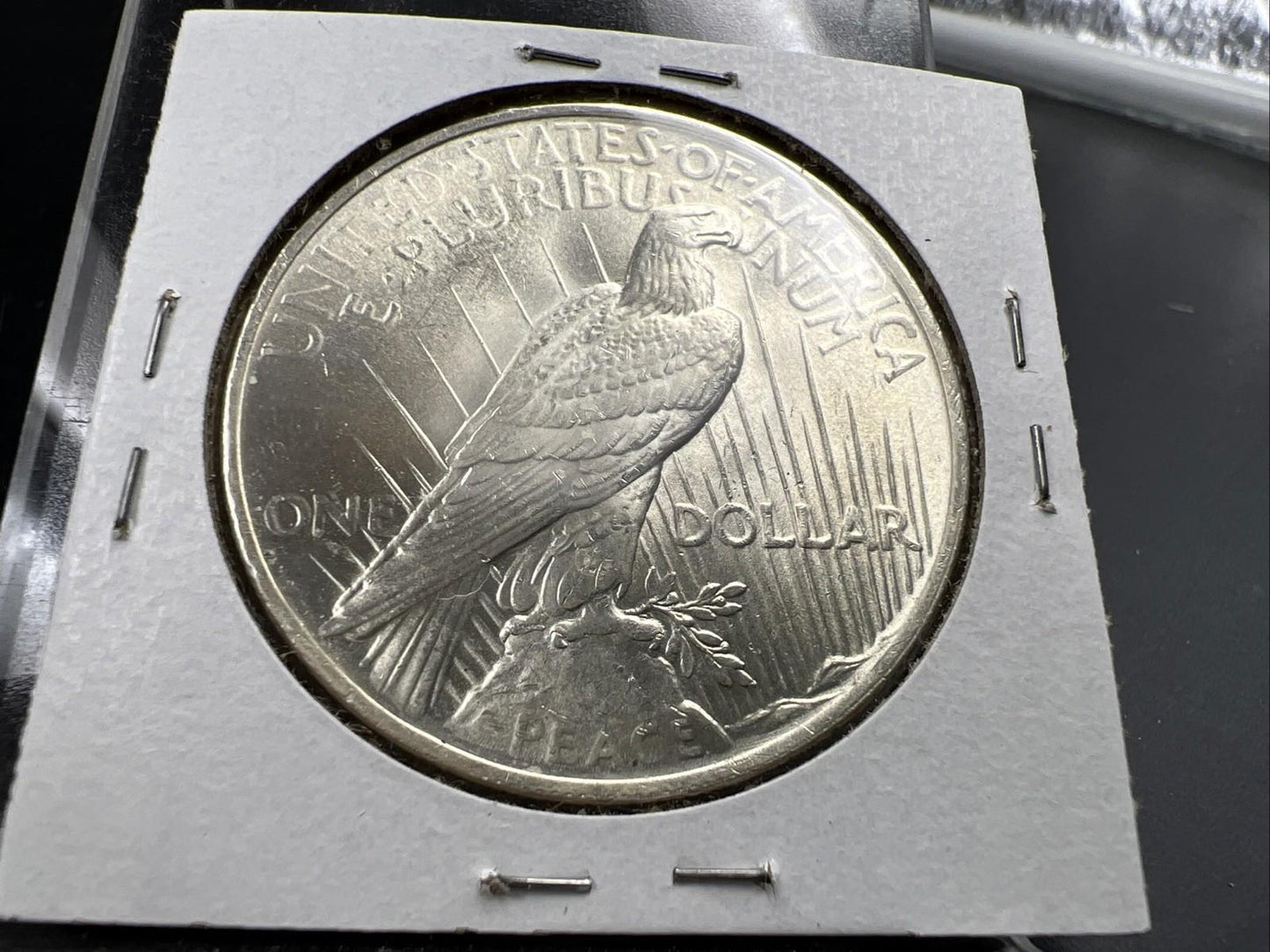 1923 P $1 Peace Silver Dollar Coin Planchet Flaw Error UNC