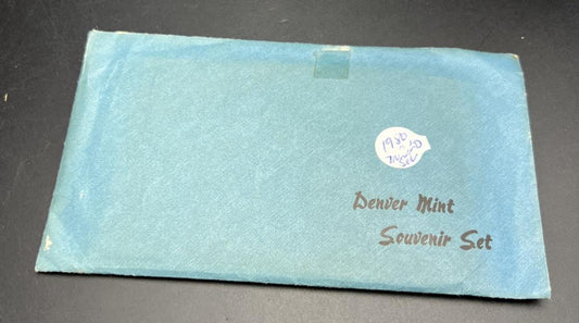 Sealed Envelope 1980 D Denver Mint Souvenir Set Uncirculated Coins and Medal