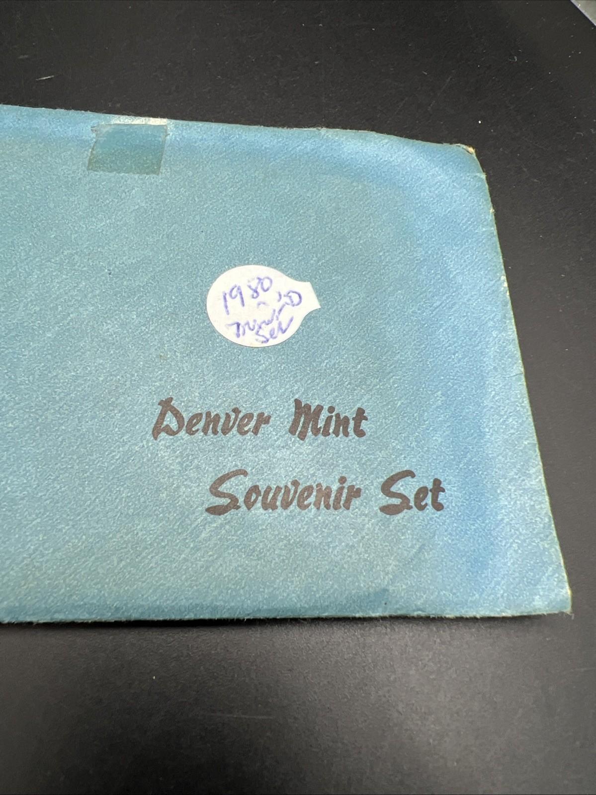 Sealed Envelope 1980 D Denver Mint Souvenir Set Uncirculated Coins and Medal