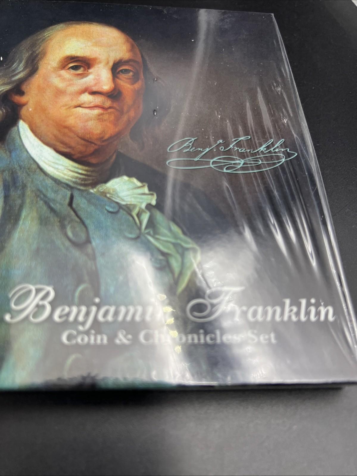 Sealed 2006 Benjamin Franklin Coin & Chronicles Commemorative Silver Dollar Set