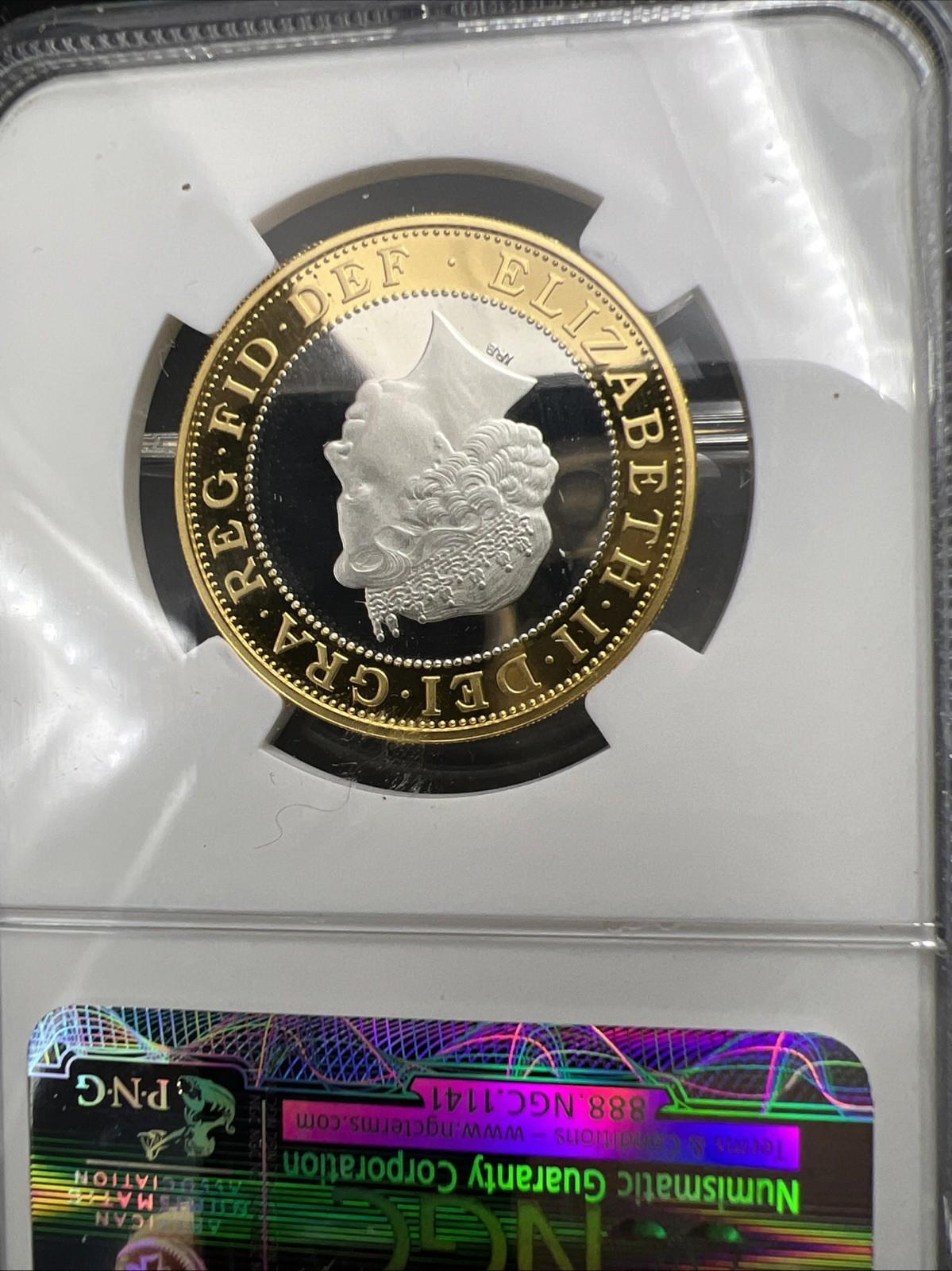 2009 Charles Darwin Piefort 2 Pounds Bi Metallic Coin NGC PF69 UCAM