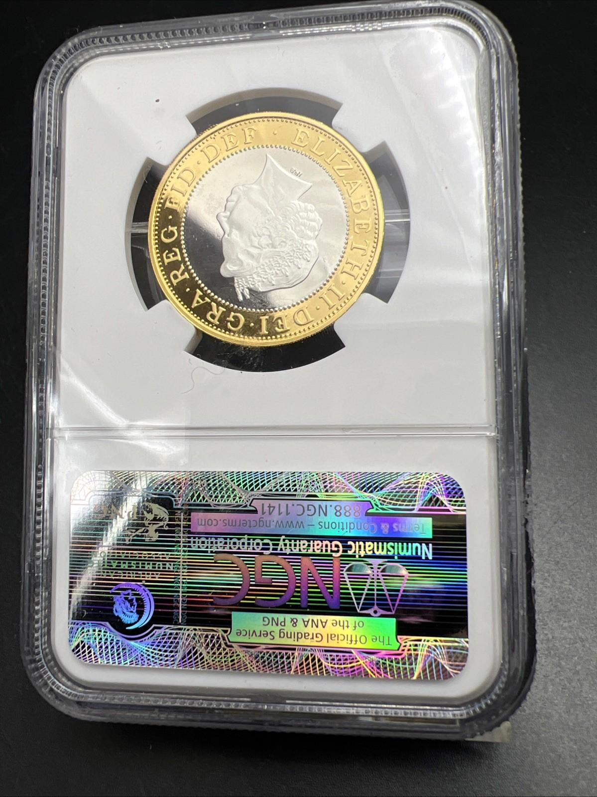 2009 Charles Darwin Piefort 2 Pounds Bi Metallic Coin NGC PF69 UCAM