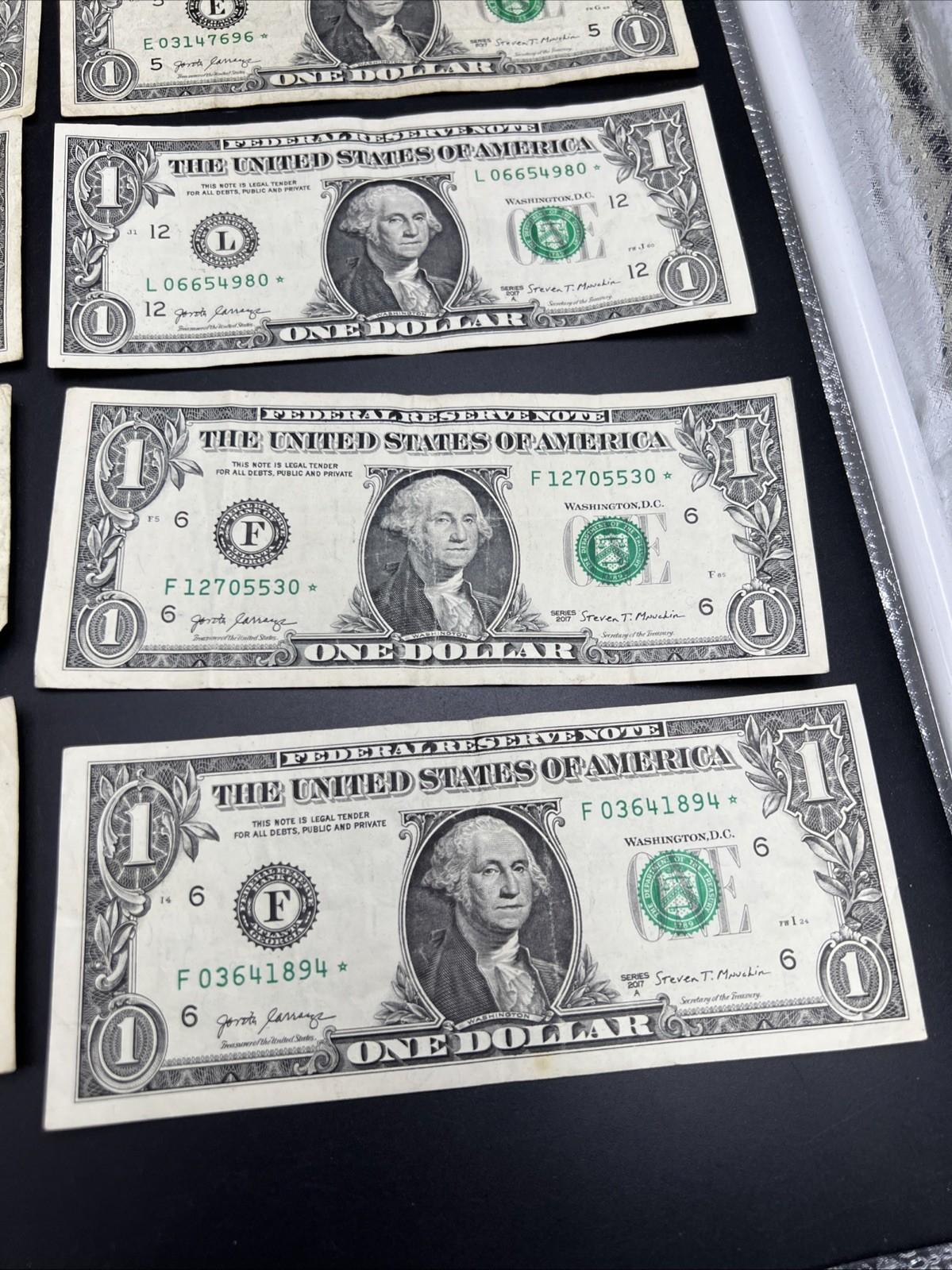 Lot of 12 2013 2017 * Star FRN Federal Reserve Notes G-F Circ Conditions #864